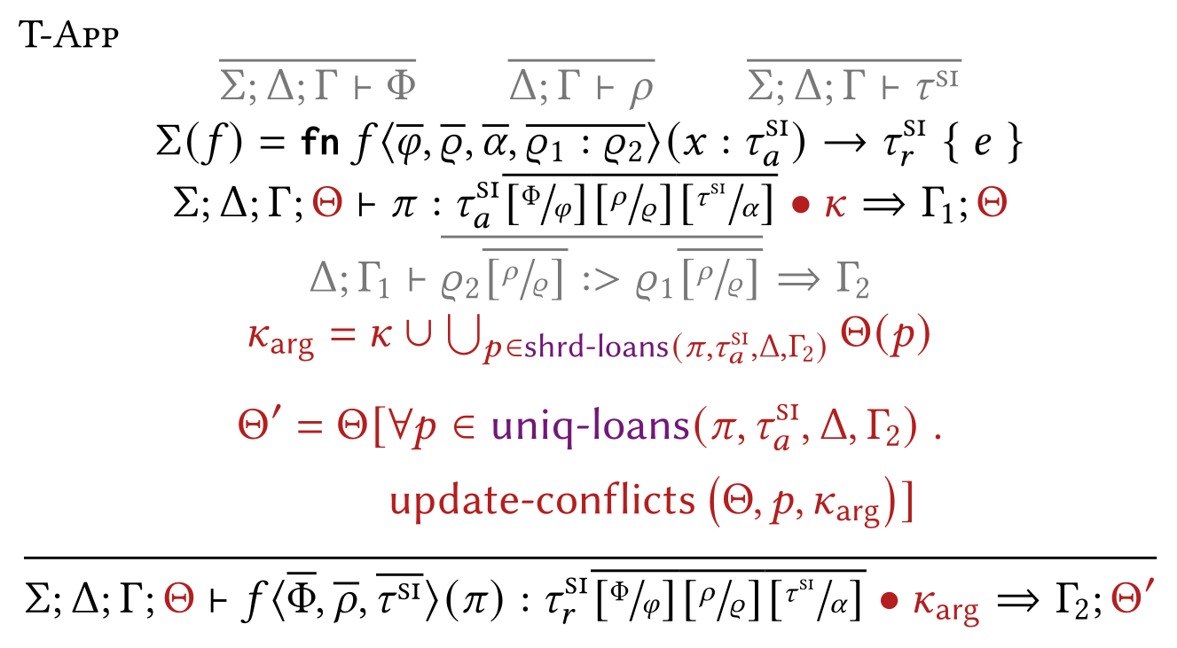 A typing rule for function call from the Information Flow paper